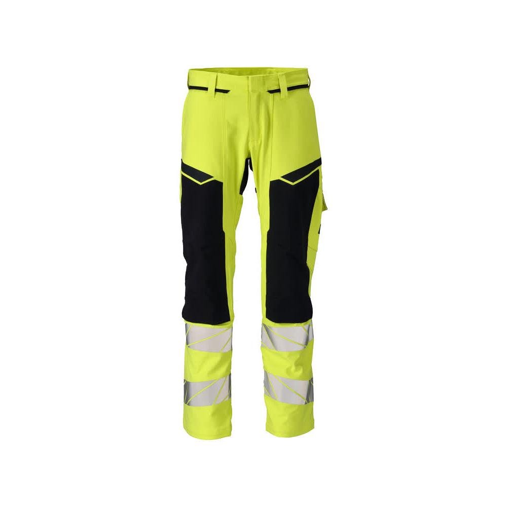 Hose, Knietaschen,ULTIMATE STRETCH Hose Multisafe, hi-vis gelb/schwarzblau