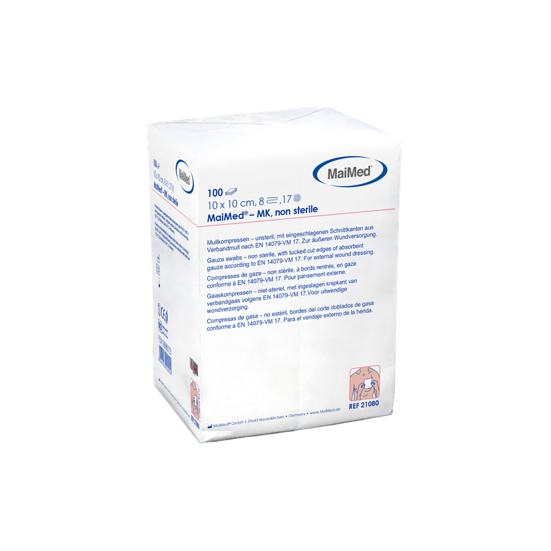 Compresses de gaze MaiMed-MK non stériles de 100 pièces/sac en papier
