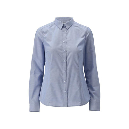 Camicia, vestibilità moderna da donna, blusa da donna elasticizzata, colore azzurro