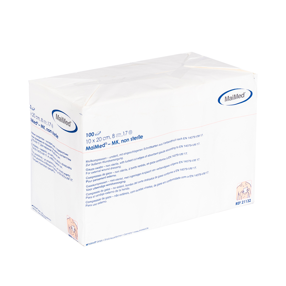 Compresses de gaze MaiMed-MK non stériles de 100 pièces/sac en papier