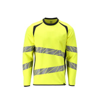 Sweat-shirt, coupe moderne Sweat-shirt Multisafe, jaune haute visibilité/noir-bleu
