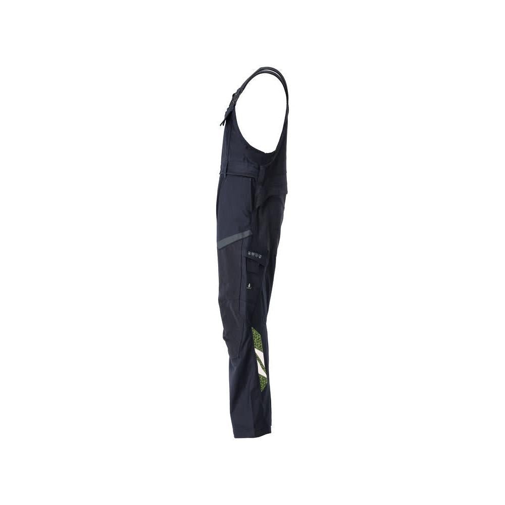 Salopette, tasche sulle ginocchia, inserti elasticizzati Salopette Multisafe, nero blu/giallo alta visibilità