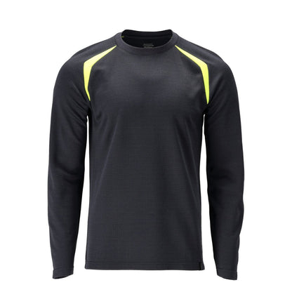 T-shirt, manica lunga, vestibilità moderna T-shirt Multisafe, nero blu/giallo alta visibilità