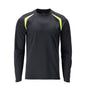 T-shirt, manica lunga, vestibilità moderna T-shirt Multisafe, nero blu/giallo alta visibilità