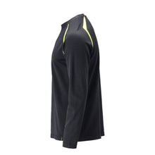 T-Shirt, Langarm, moderne Passform T-shirt Multisafe, schwarzblau/hi-vis gelb