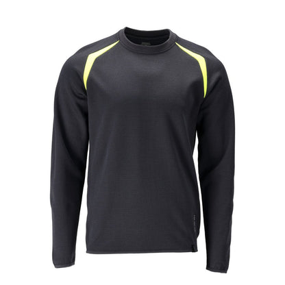 Sweatshirt, moderne Passform Sweatshirt Multisafe, schwarzblau/hi-vis gelb