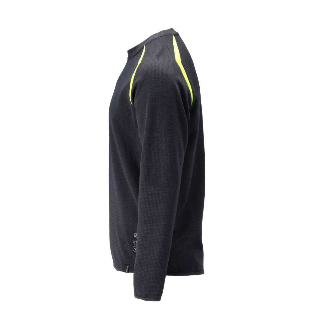 Sweatshirt, moderne Passform Sweatshirt Multisafe, schwarzblau/hi-vis gelb