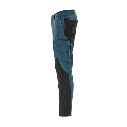 Functional trousers, ULTIMATE STRETCH trousers, dark petroleum/black