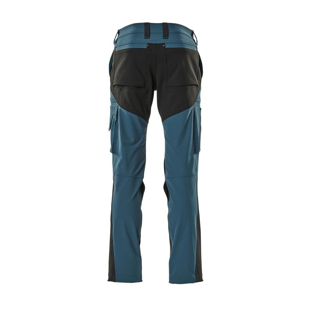 Functional trousers, ULTIMATE STRETCH trousers, dark petroleum/black