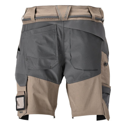 Shorts, stretch, light weight shorts, dark sand beige/anthracite gray