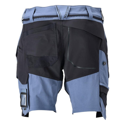 Pantaloncini elasticizzati, pantaloncini leggeri, blu pietra/blu nero
