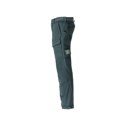 Pantaloni, tasche al ginocchio, pantaloni resistenti ed elasticizzati, verde bosco