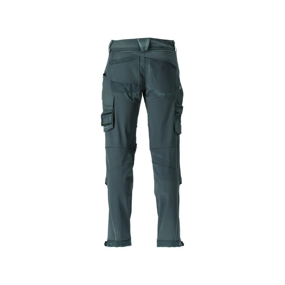 Pantaloni, tasche al ginocchio, pantaloni resistenti ed elasticizzati, verde bosco