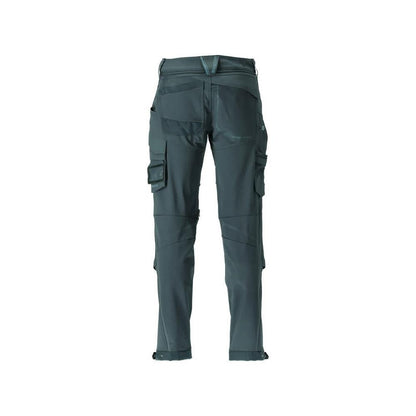 Pantaloni, tasche al ginocchio, pantaloni resistenti ed elasticizzati, verde bosco