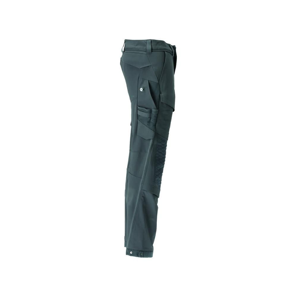 Pantaloni, tasche al ginocchio, pantaloni resistenti ed elasticizzati, verde bosco