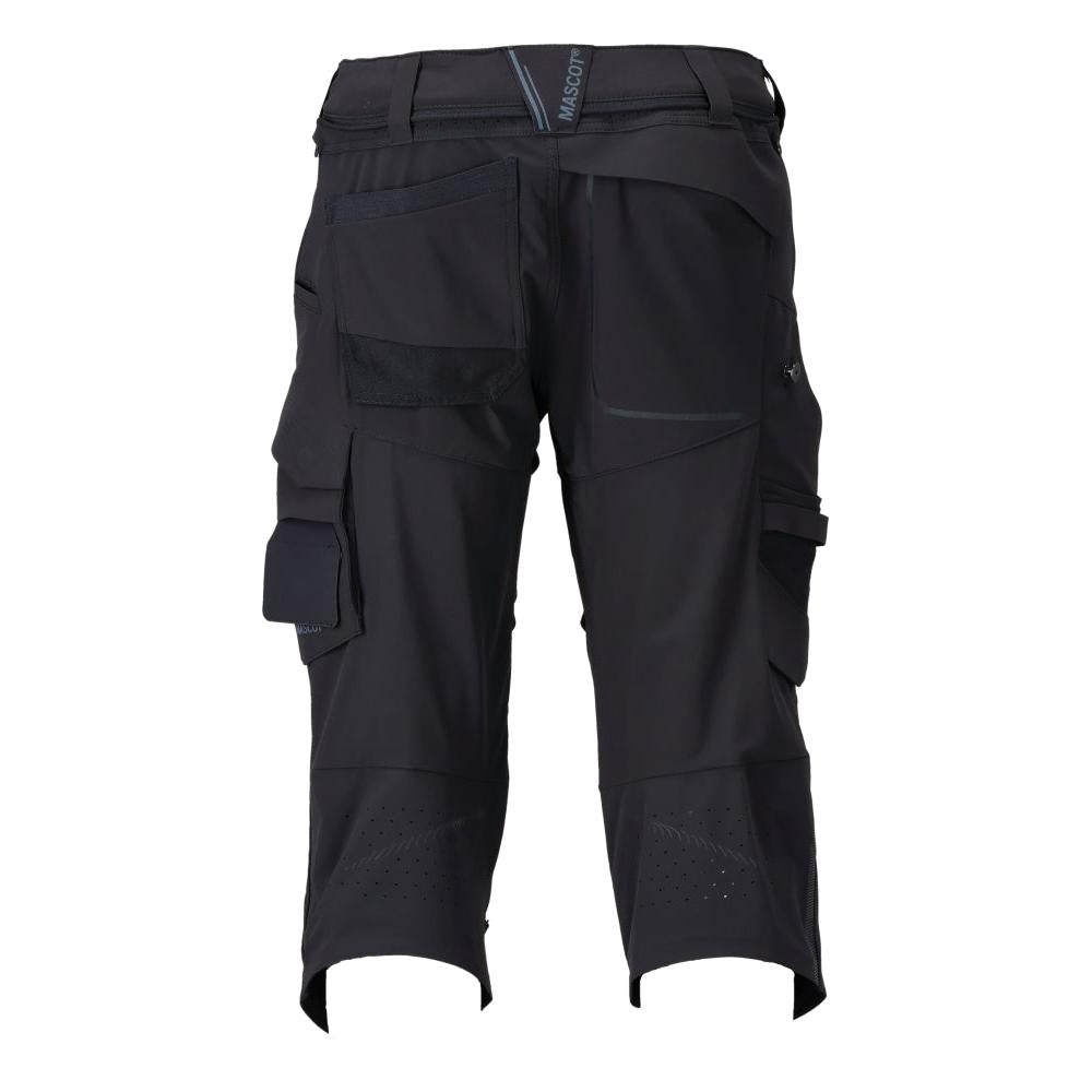 Dreiviertel-Hose, Knietaschen, Stretch Handwerker-Dreiviertel-Hose, schwarzblau