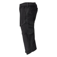 Pantalon trois-quarts, poches genoux, pantalon trois-quarts d'artisan stretch, noir