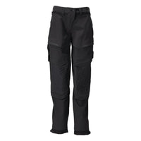 Trousers with knee pockets, women's trousers, black