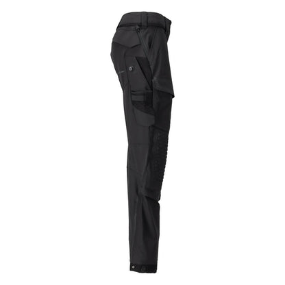 Pantalon avec poches genoux, pantalon femme, noir