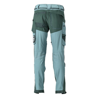 Hose, Knietaschen, Stretch, leicht Hose, helles waldgrün/waldgrün