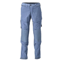 Pantalon, poches genoux, stretch, pantalon léger, bleu pierre