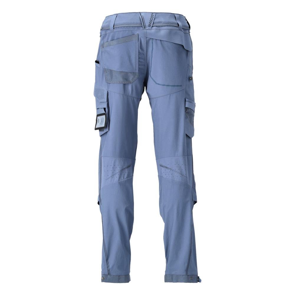 Pantalon, poches genoux, stretch, pantalon léger, bleu pierre