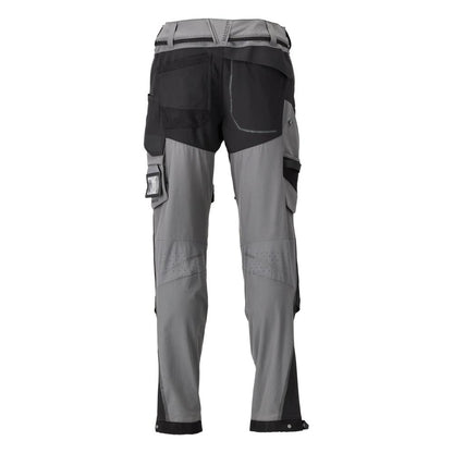 Hose, Knietaschen, Stretch, leicht Hose, anthrazitgrau/schwarz