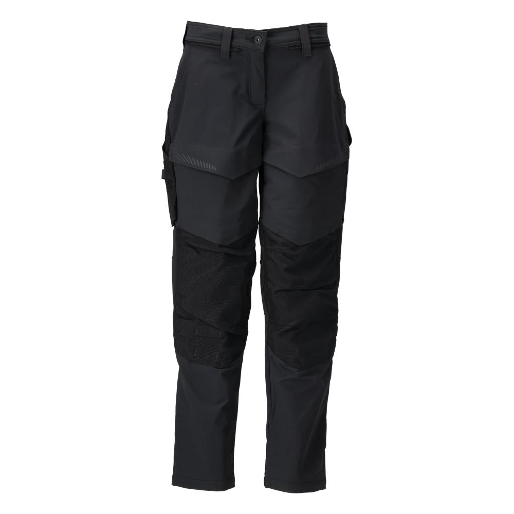 Pantalon avec poches genoux, pantalon femme, noir
