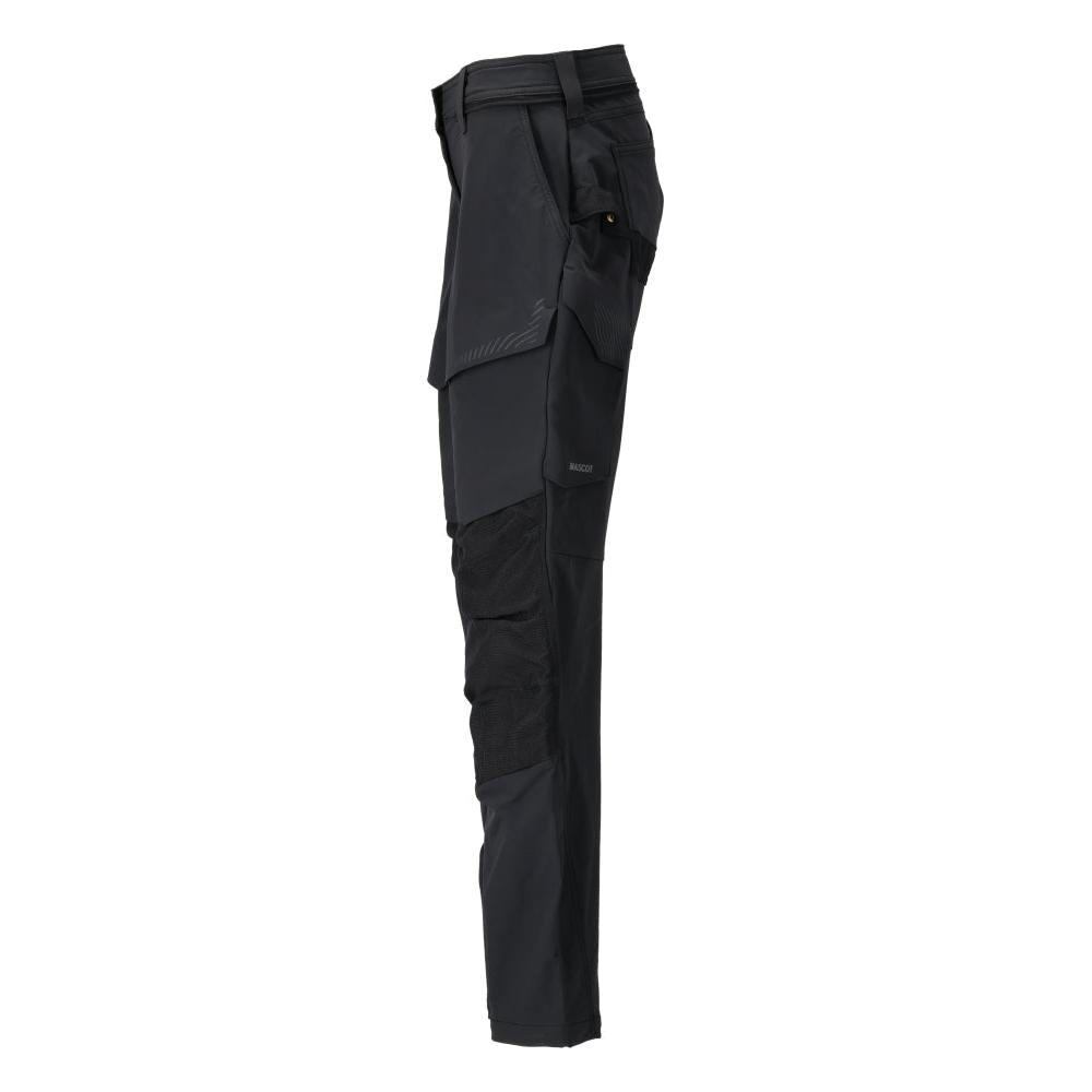 Pantalon avec poches genoux, pantalon femme, noir