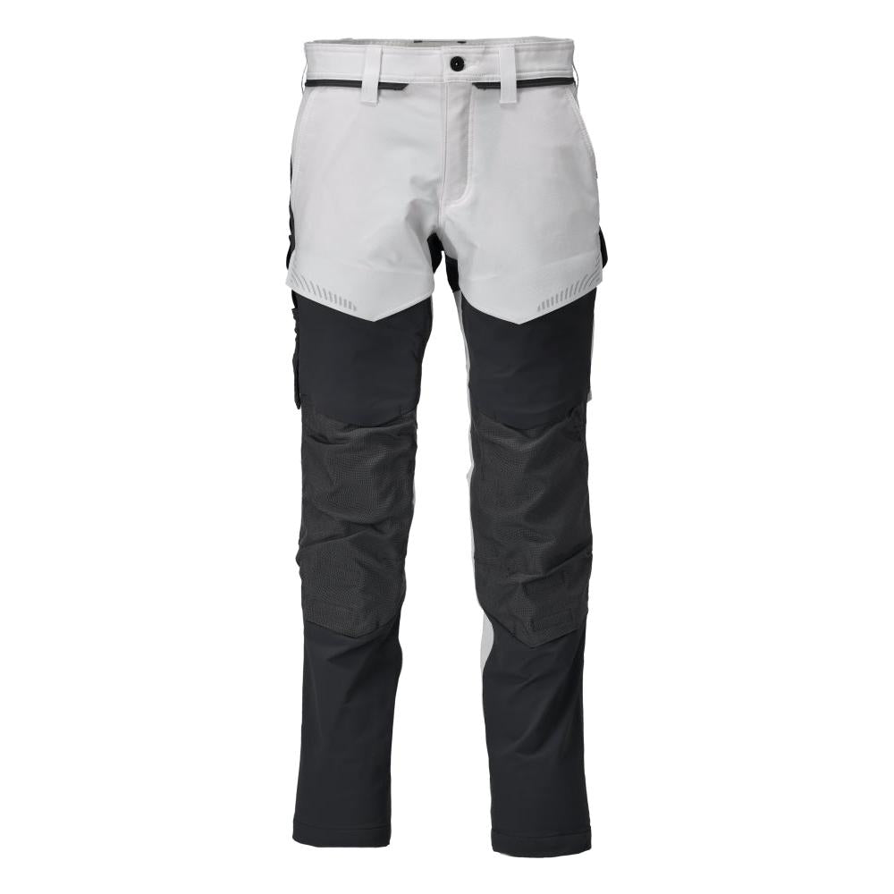 Hose mit Knietaschen, ULTIMATE STRETCH Hose, weiss/Anthrazitgrau