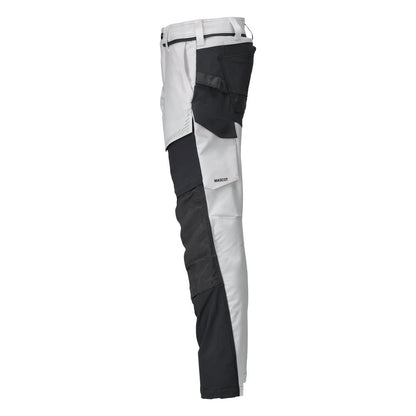 Hose mit Knietaschen, ULTIMATE STRETCH Hose, weiss/Anthrazitgrau