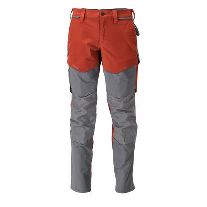 Pantaloni con tasche al ginocchio, pantaloni ULTIMATE STRETCH, colore rosso autunno/grigio antracite