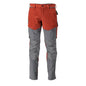 Pantaloni con tasche al ginocchio, pantaloni ULTIMATE STRETCH, colore rosso autunno/grigio antracite