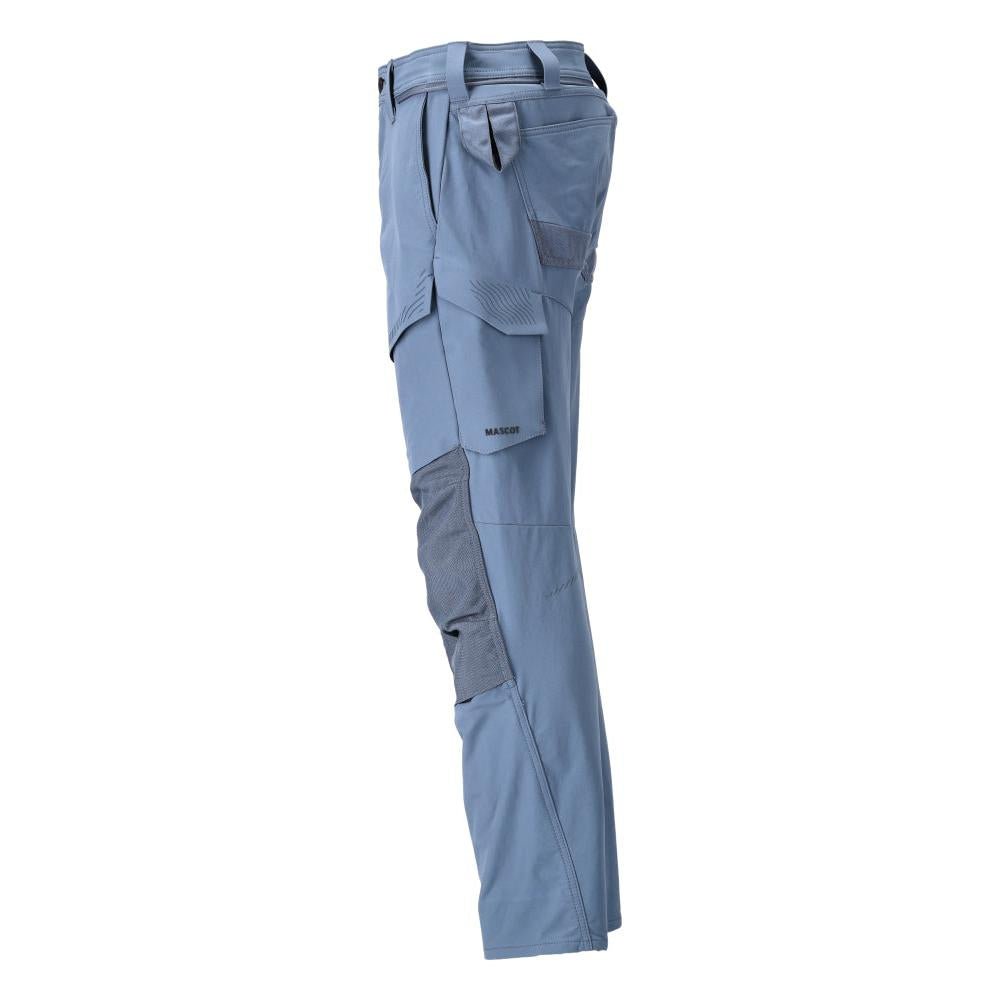 Pantalon avec poches genoux, pantalon ULTIMATE STRETCH, bleu pierre