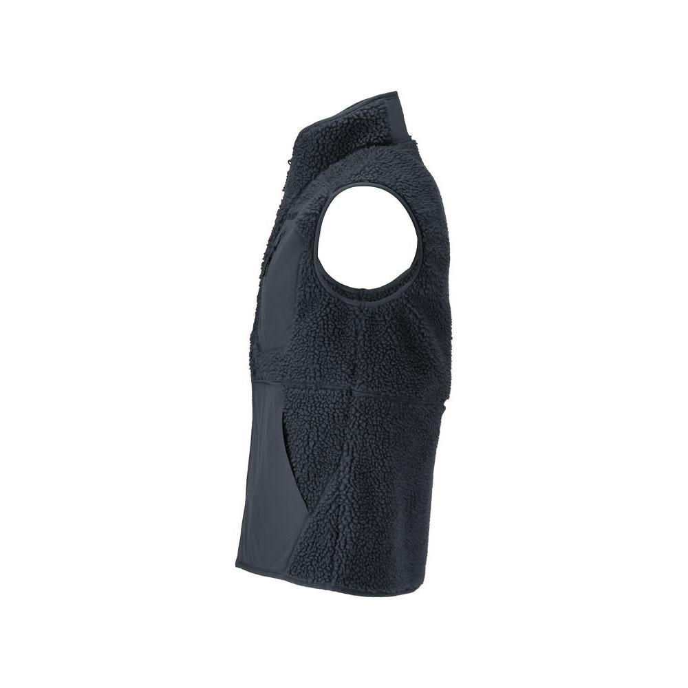 Gilet in pelliccia di fibra con gilet termico con cerniera