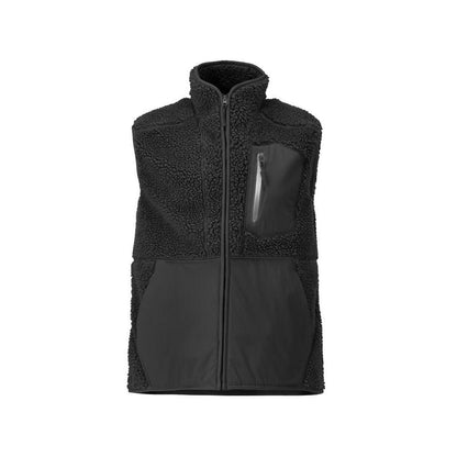 Gilet in pelliccia di fibra con gilet termico con cerniera