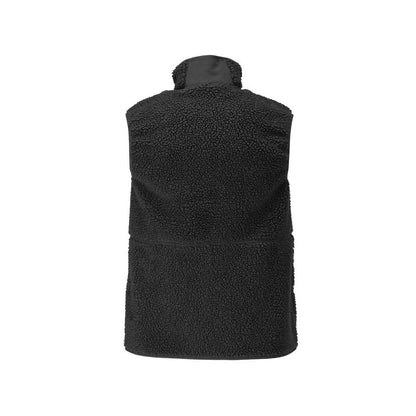 Gilet in pelliccia di fibra con gilet termico con cerniera