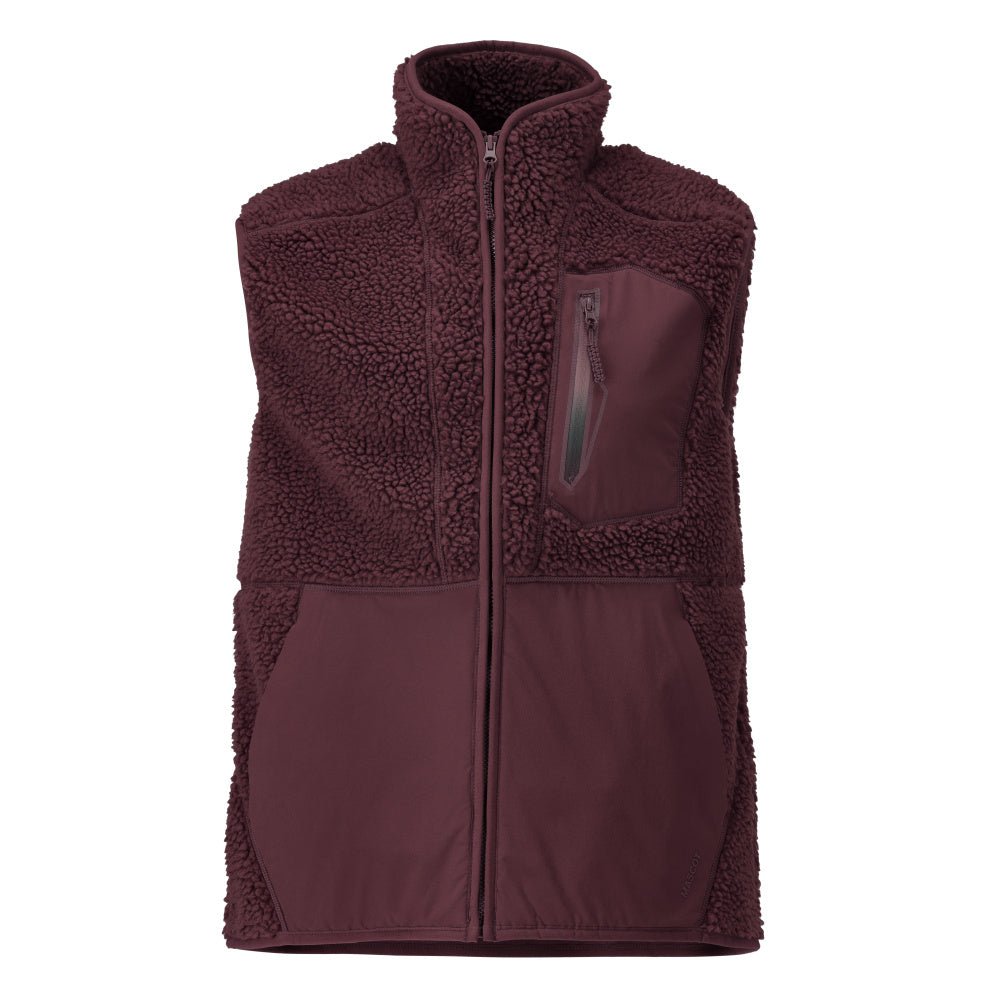 Gilet in pelliccia di fibra con gilet termico con cerniera