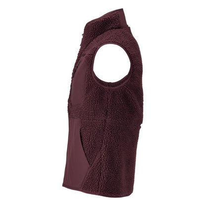 Gilet in pelliccia di fibra con gilet termico con cerniera