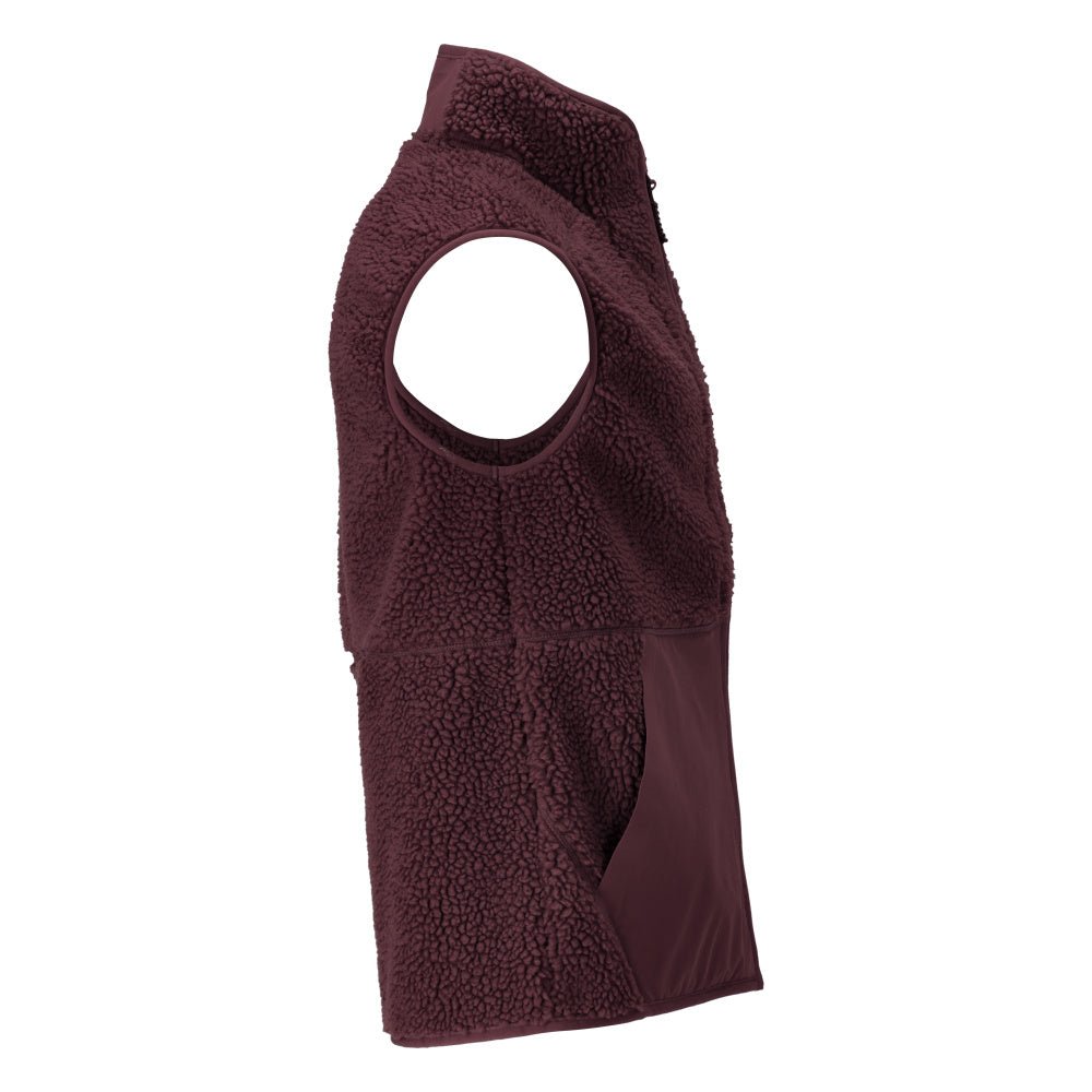 Gilet in pelliccia di fibra con gilet termico con cerniera