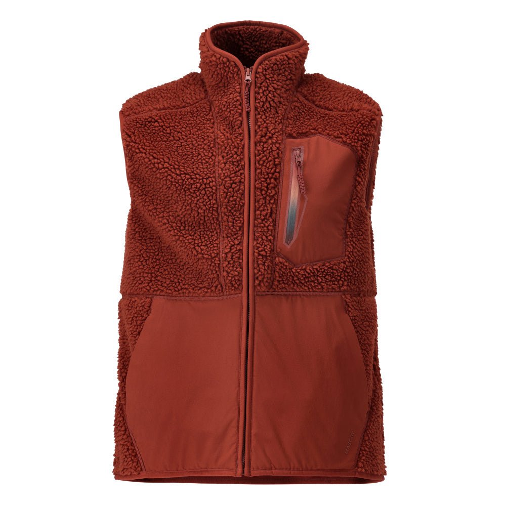 Gilet in pelliccia di fibra con gilet termico con cerniera