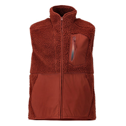 Gilet in pelliccia di fibra con gilet termico con cerniera