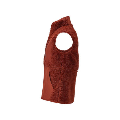 Gilet in pelliccia di fibra con gilet termico con cerniera