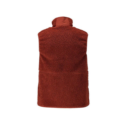 Gilet in pelliccia di fibra con gilet termico con cerniera