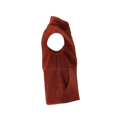 Gilet in pelliccia di fibra con gilet termico con cerniera
