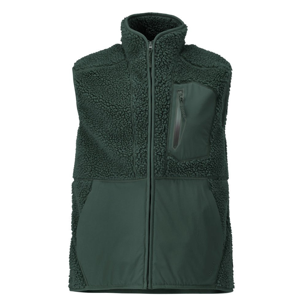 Gilet in pelliccia di fibra con gilet termico con cerniera