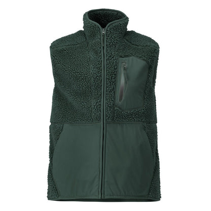 Gilet in pelliccia di fibra con gilet termico con cerniera