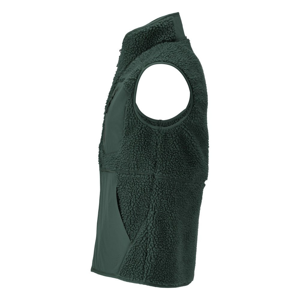 Gilet in pelliccia di fibra con gilet termico con cerniera