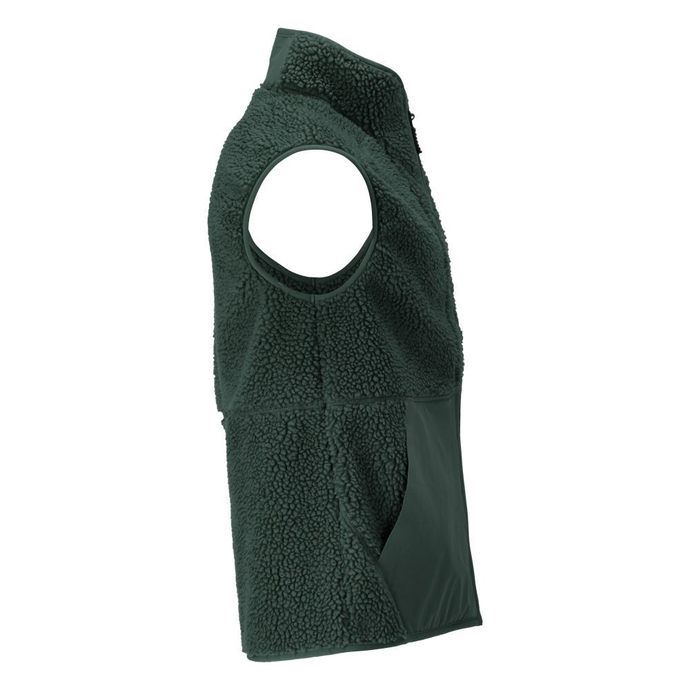 Gilet in pelliccia di fibra con gilet termico con cerniera
