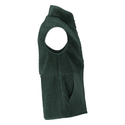 Gilet in pelliccia di fibra con gilet termico con cerniera